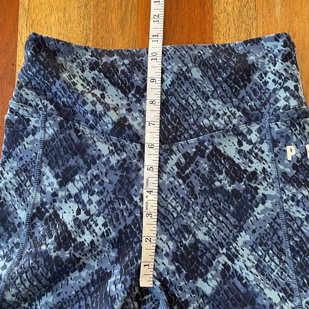 PINK Victoria's Secret Ultimate Blue Snake Print High Waisted Leggings